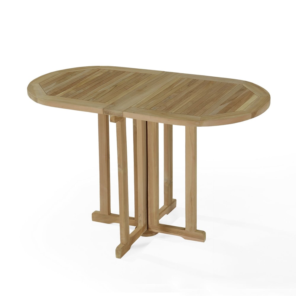 Table de balcon pliante en teck massif L120