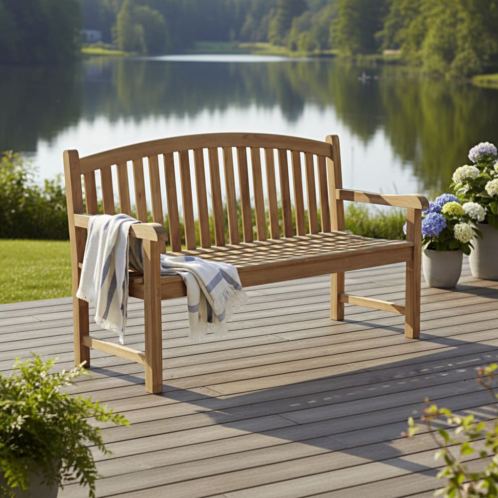 Banc de jardin en teck massif L150