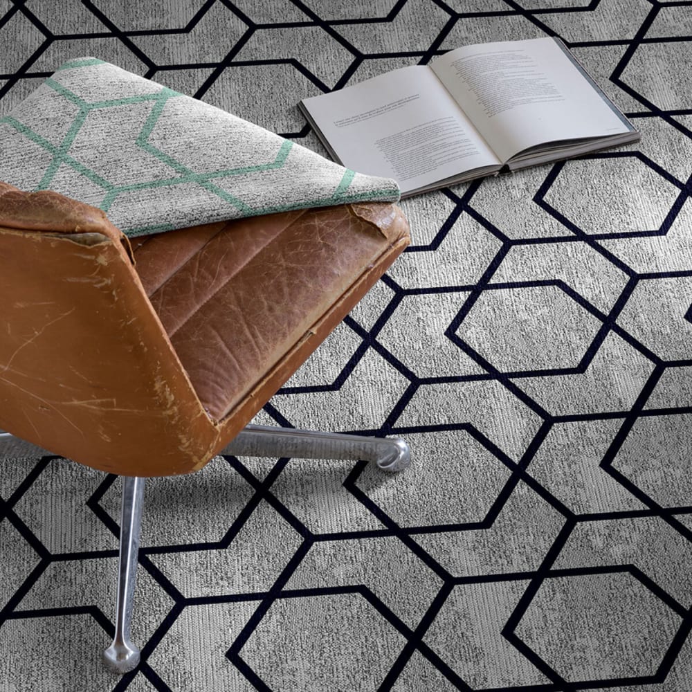 Tapis décoratif en coton en impression digital gris 120x170 — vue 4