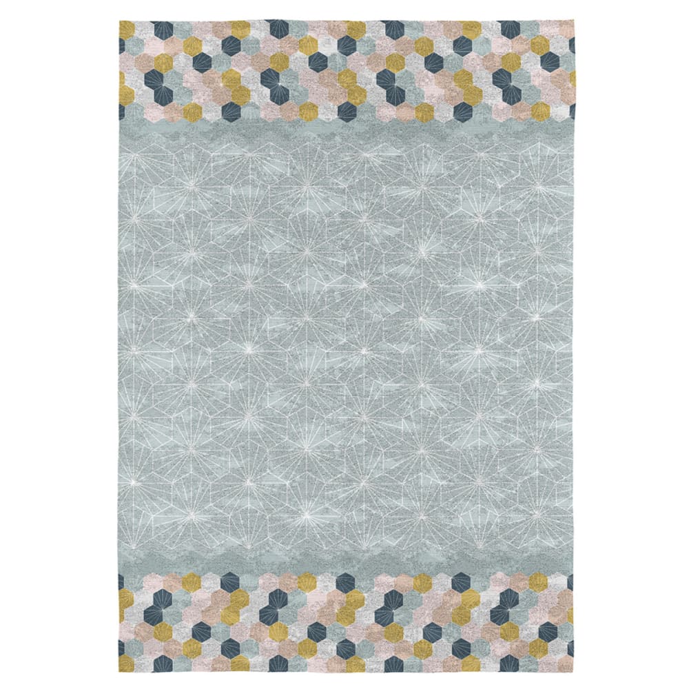 Tapis décoratif en coton en impression digital gris 120x170