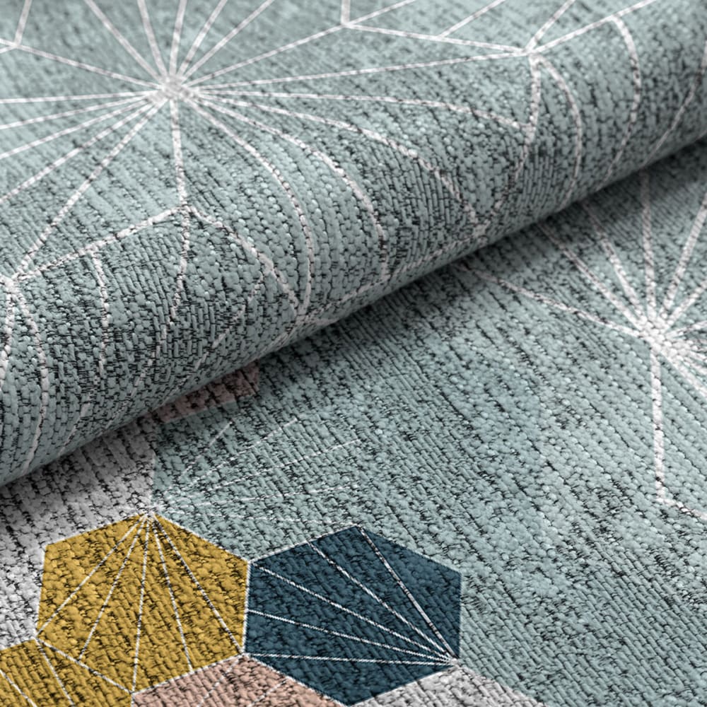 Tapis décoratif en coton en impression digital gris 120x170 - Maisons du Monde