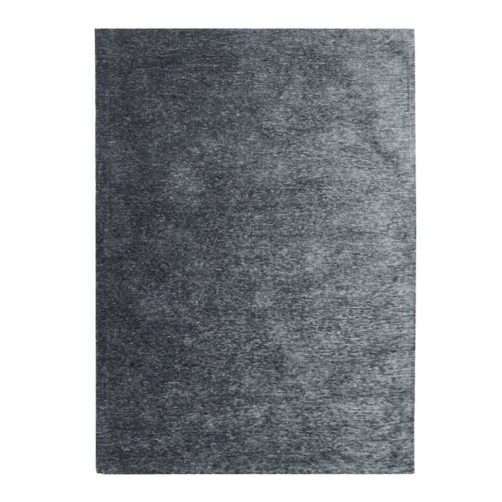 Teppich strukturiert Vintage Blau Aschgrau 120x170 - Maisons Du