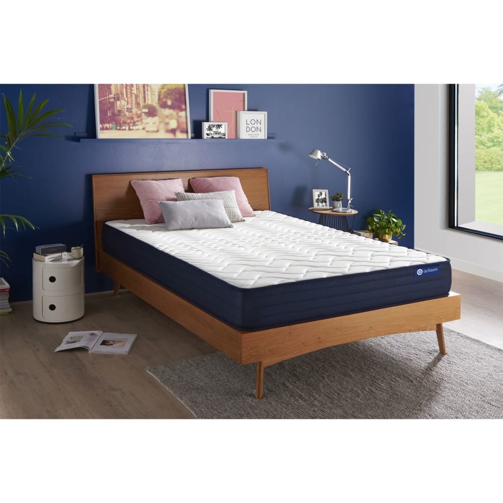 Actisom Matratze aus Taschenfederkern und Memory-Schaum 180 x 200 cm, weiß style classic chic - Stoff