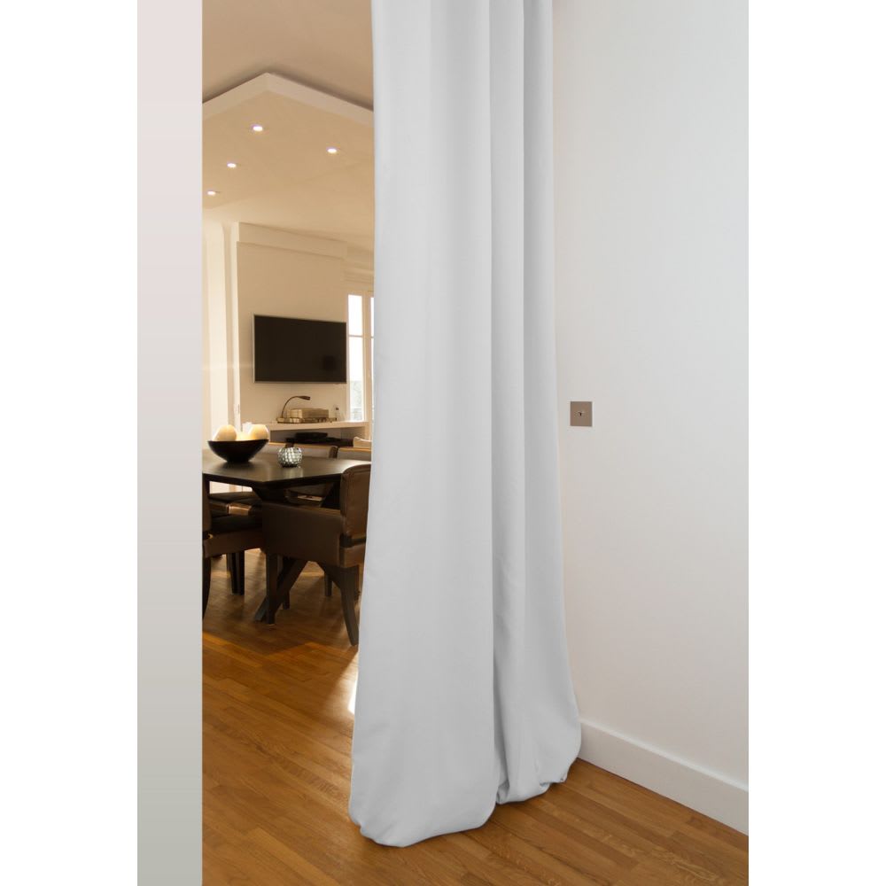 Rideau phonique séparateur passe tringle blanc mc720 140lx250h — vue 4