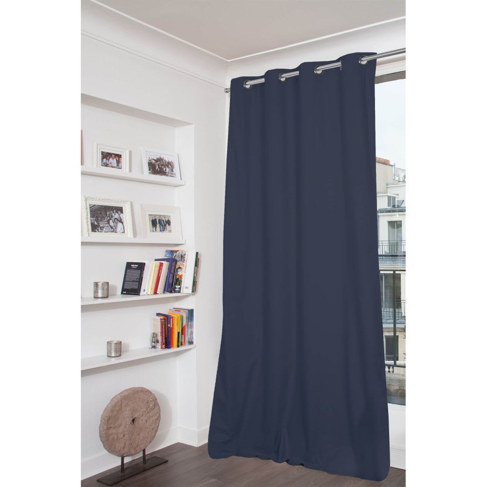 Rideau Occultant Total Oeillets Bleu MC12 135x250