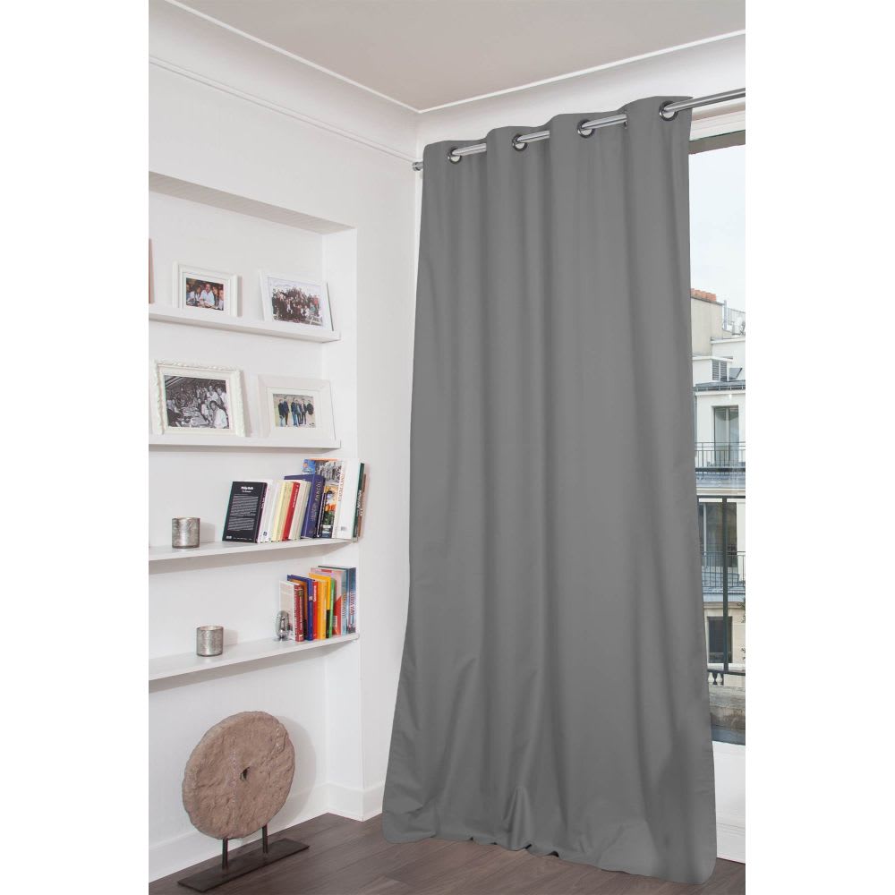 Rideau Occultant Total Oeillets Gris MC09 135x250