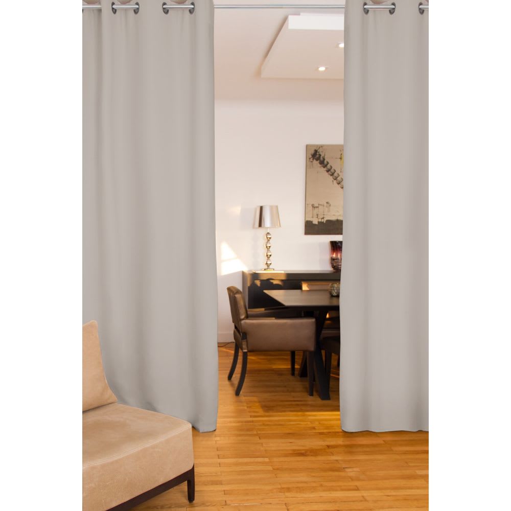Rideau phonique séparateur oeillets gris mc17 140lx250h — vue 4