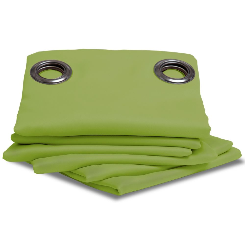 Rideau thermique occultant oeillets vert mc566 140lx260h - Maisons du Monde