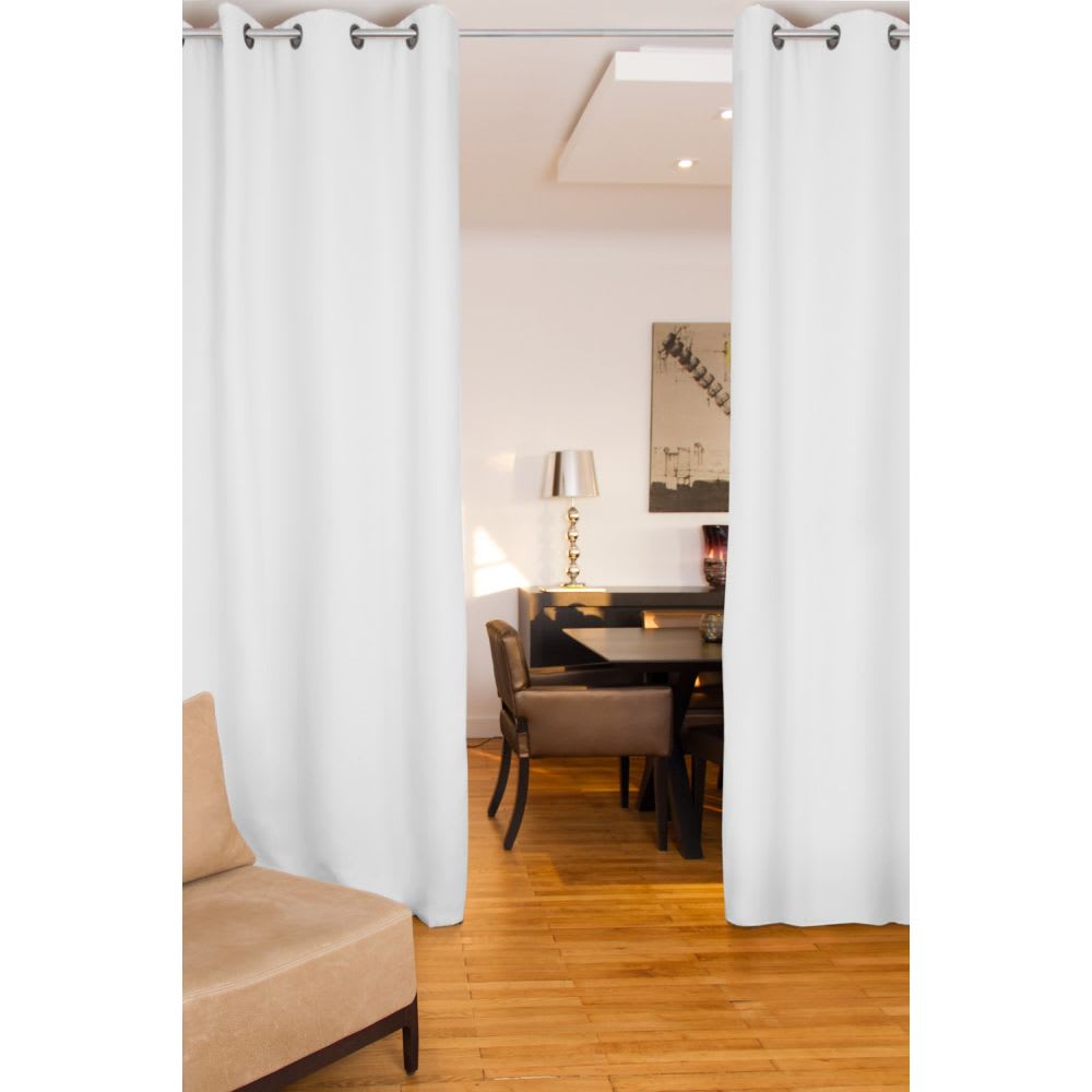 Rideau phonique séparateur oeillets blanc mc720 140lx250h — vue 4