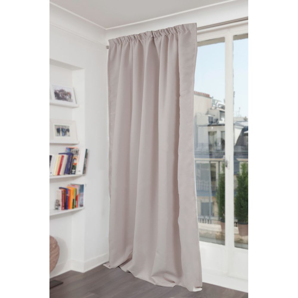 Rideau phonique Galon fronceur Gris MC17 140x260   MOONDREAM
