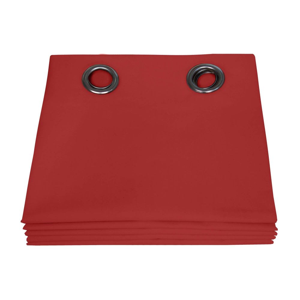 Verdunkelungsvorhang 100% Ösens Rot MC310 135Lx250H - Maisons Du