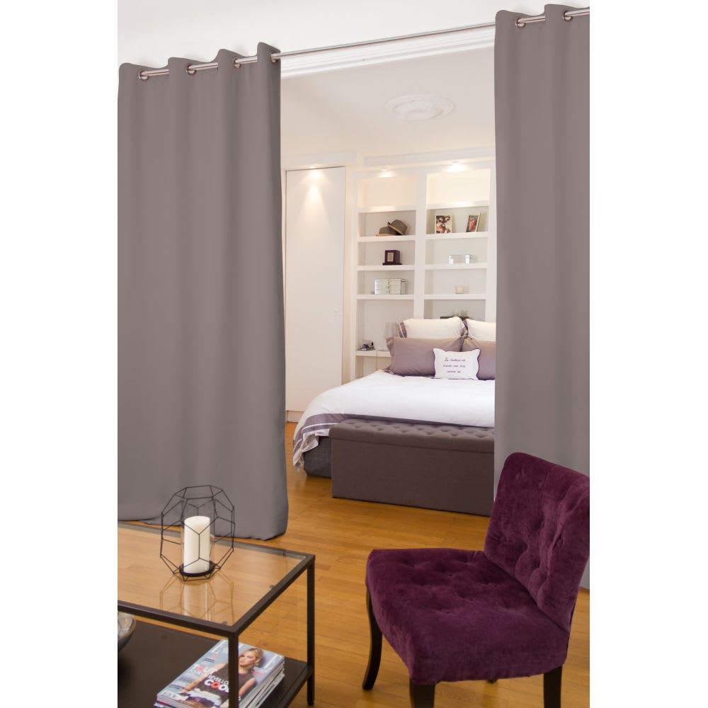 Rideau phonique séparateur Oeillets Gris MC7305 140x250