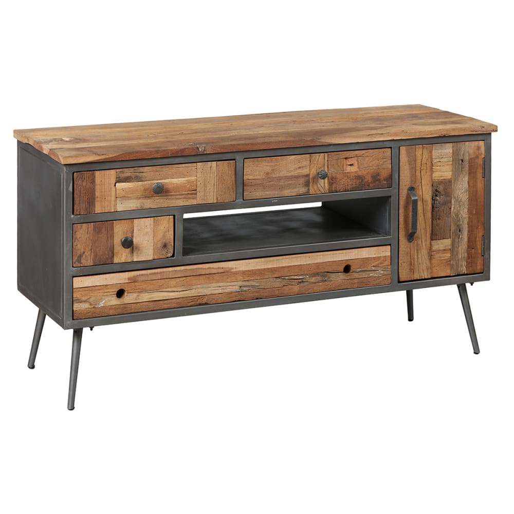 meuble tv 1 porte 4 tiroir