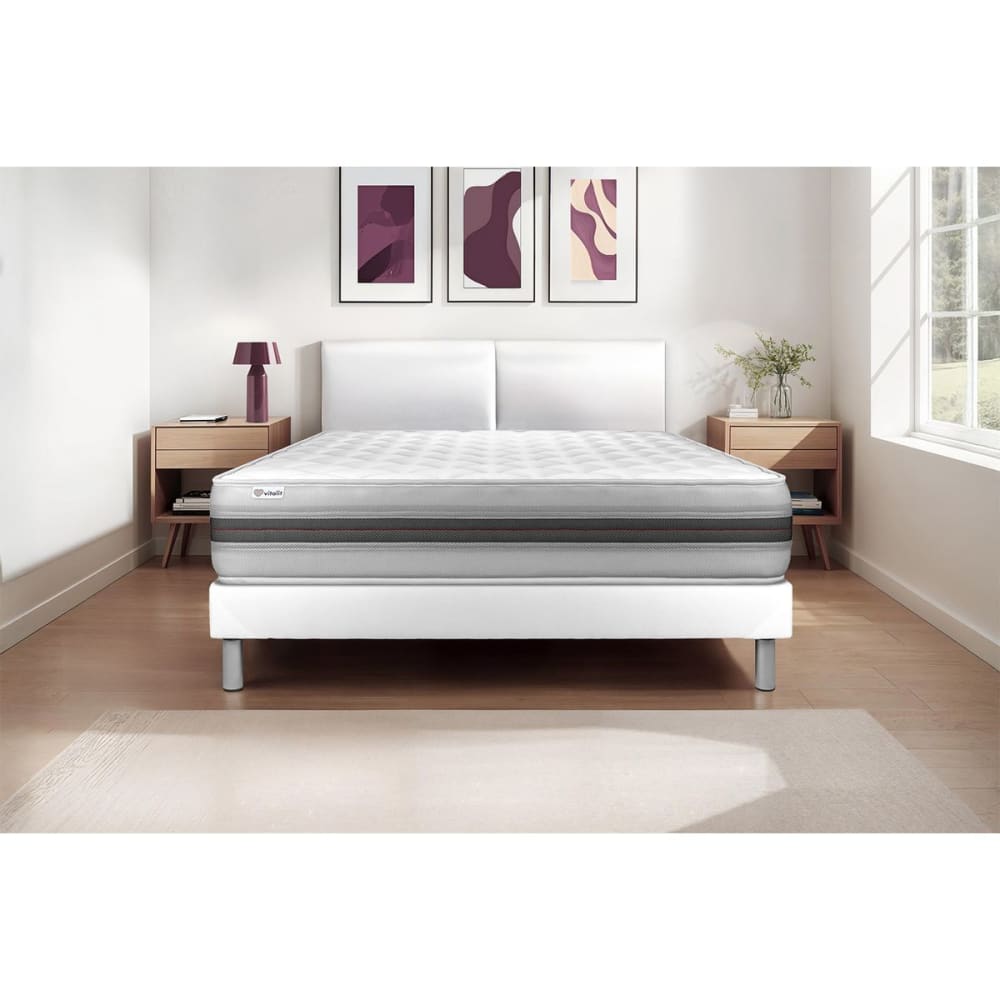 Vitalit Matratze aus Polyurethan-Memory-Schaum 200 x 200 cm, weiß style modern - Stoff