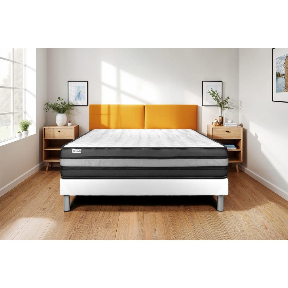 Vitalit Matratze aus Polyurethan-Memory-Schaum 200 x 200 cm, weiß style modern - Stoff