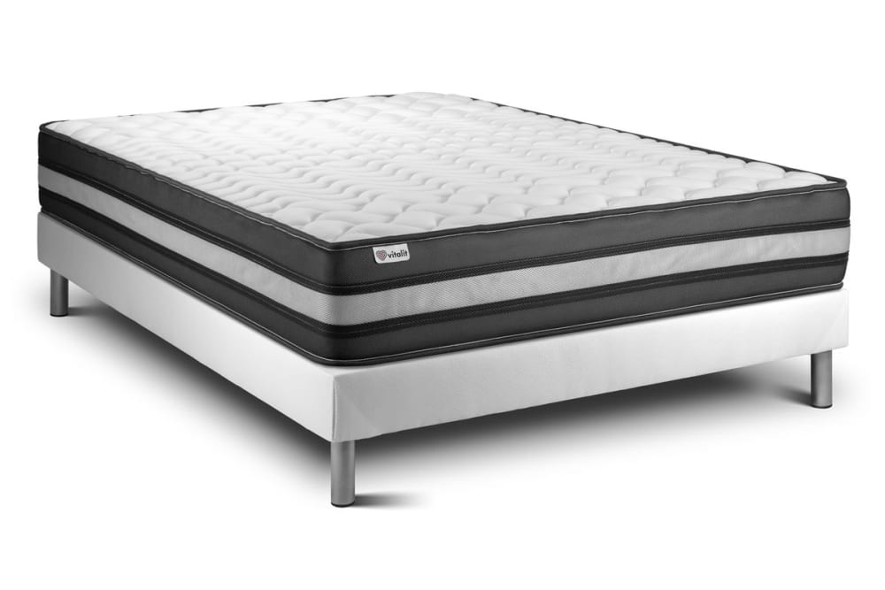 ensemble 160x200 matelas - blanc
