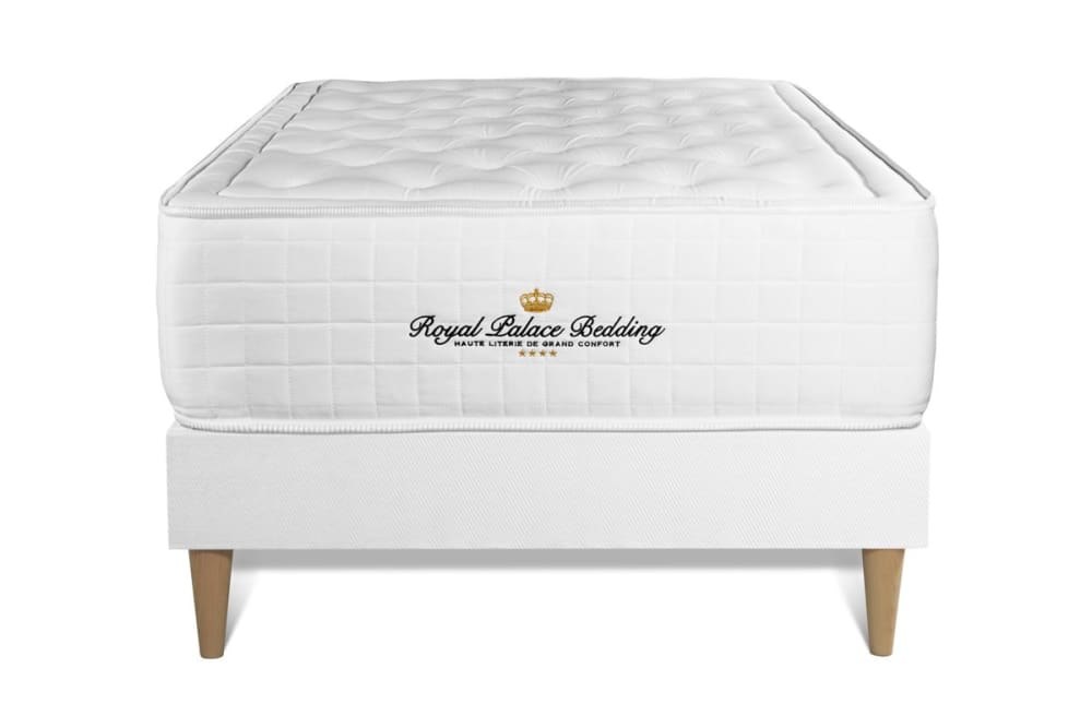 Ensemble Matelas &agrave; m&eacute;moire de forme maxi &eacute;paisseur Buckingham 90x200 sommier KIT