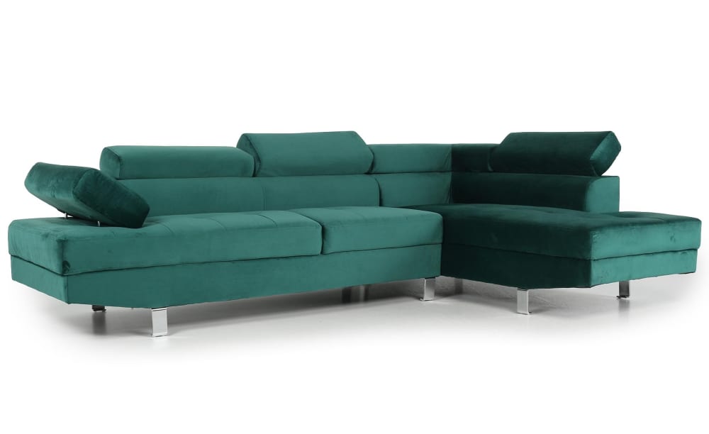 Canapé d'angle avec - relevables velours