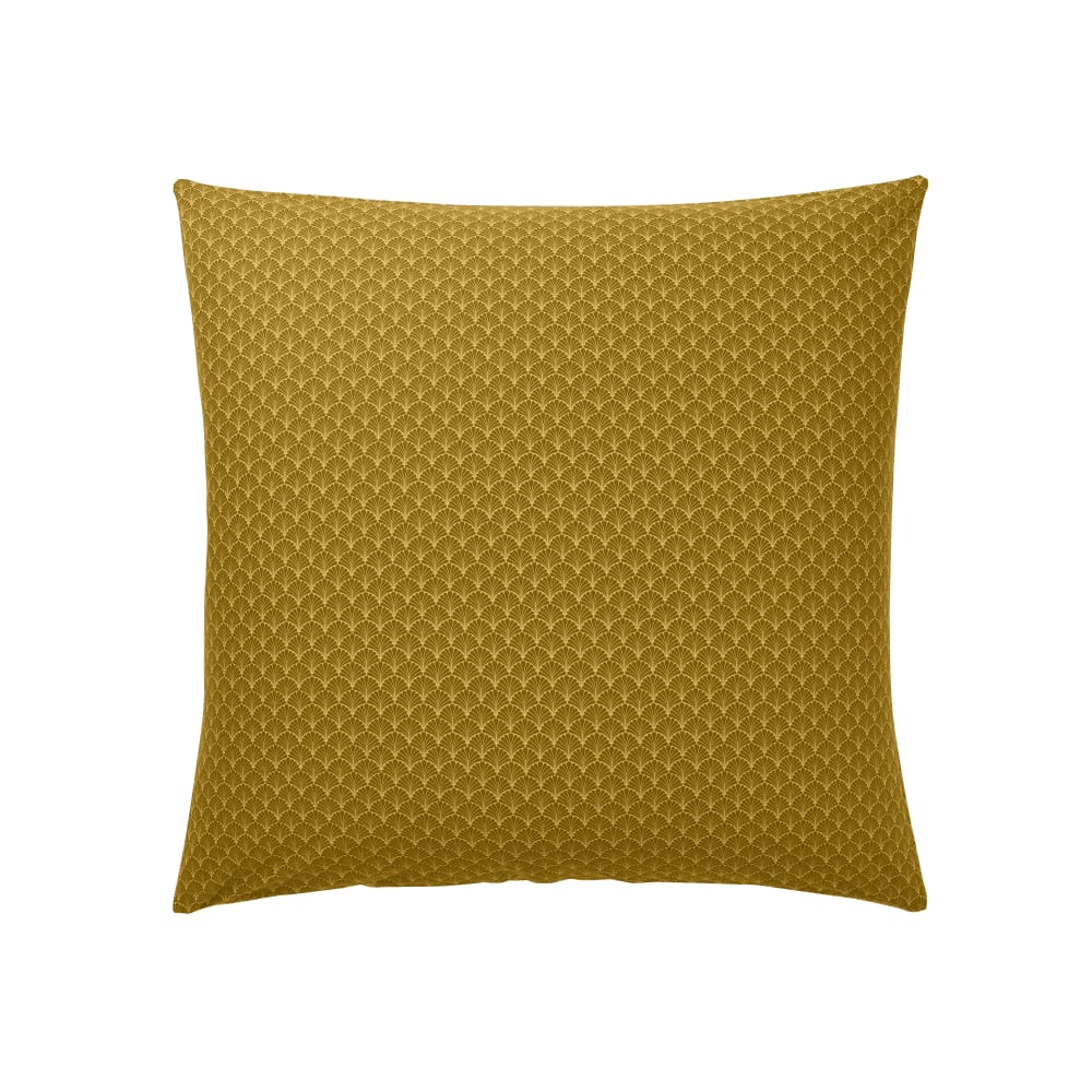Taie d'oreiller en bambou jaune curry 63 x 63
