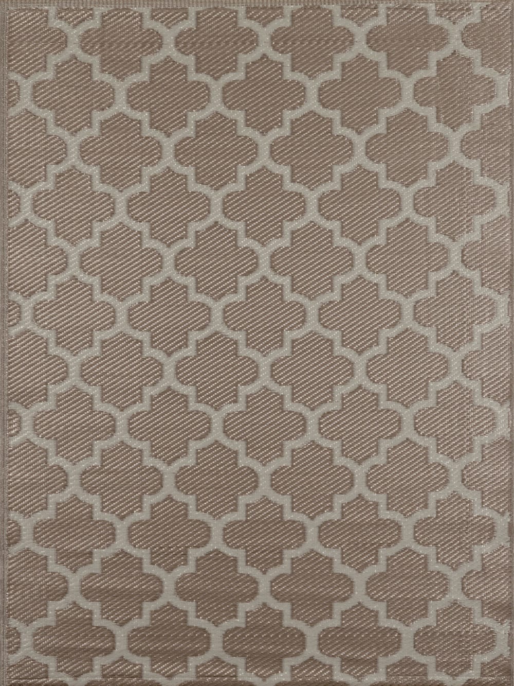 Tapis extérieur anthracite au motif treillis 120x160