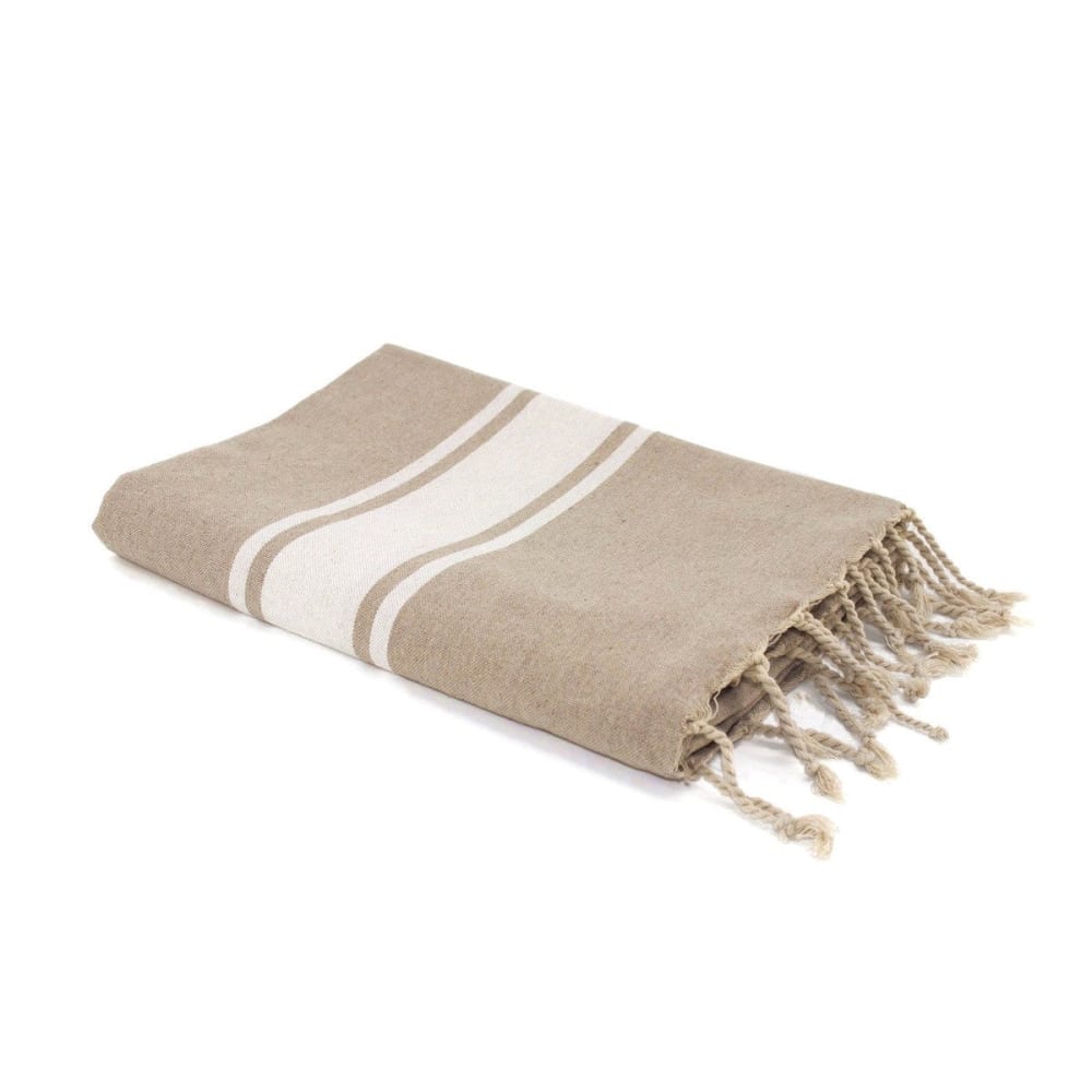 Fouta coton beige 100x200