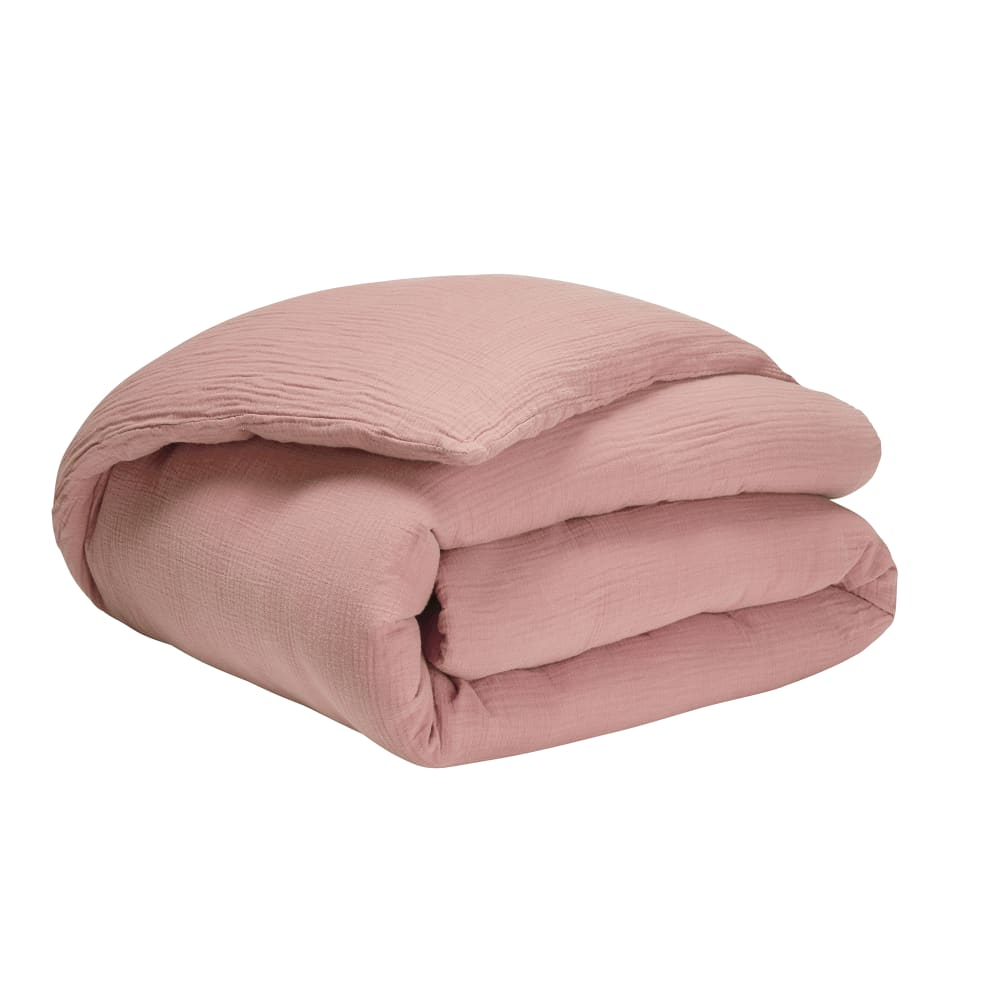 Housse de couette en coton rose 260x240 — vue 4