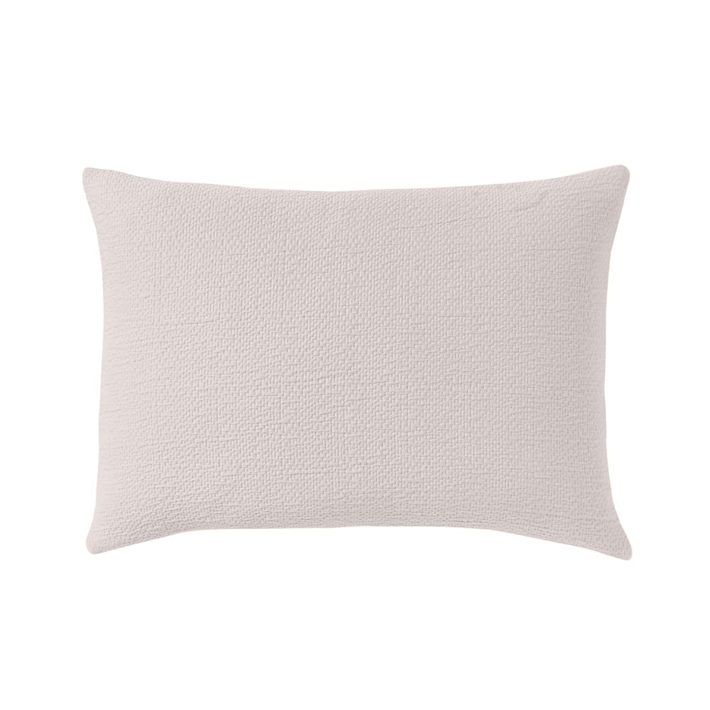 Housse de coussin texturée en jacquard de coton greige 40x60