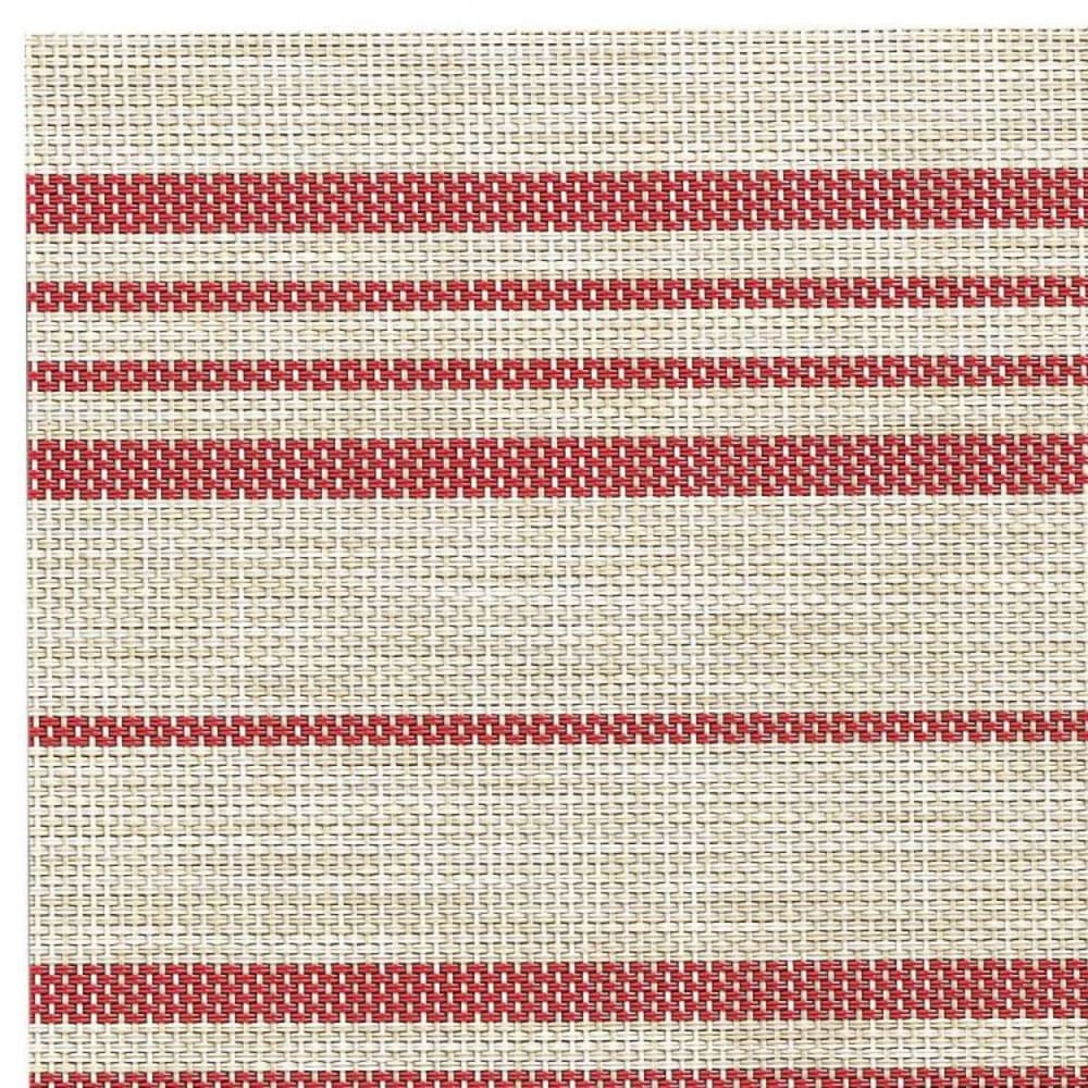 Set de table  en polyester naturel/rouge 33 x 45 cm - Maisons du Monde
