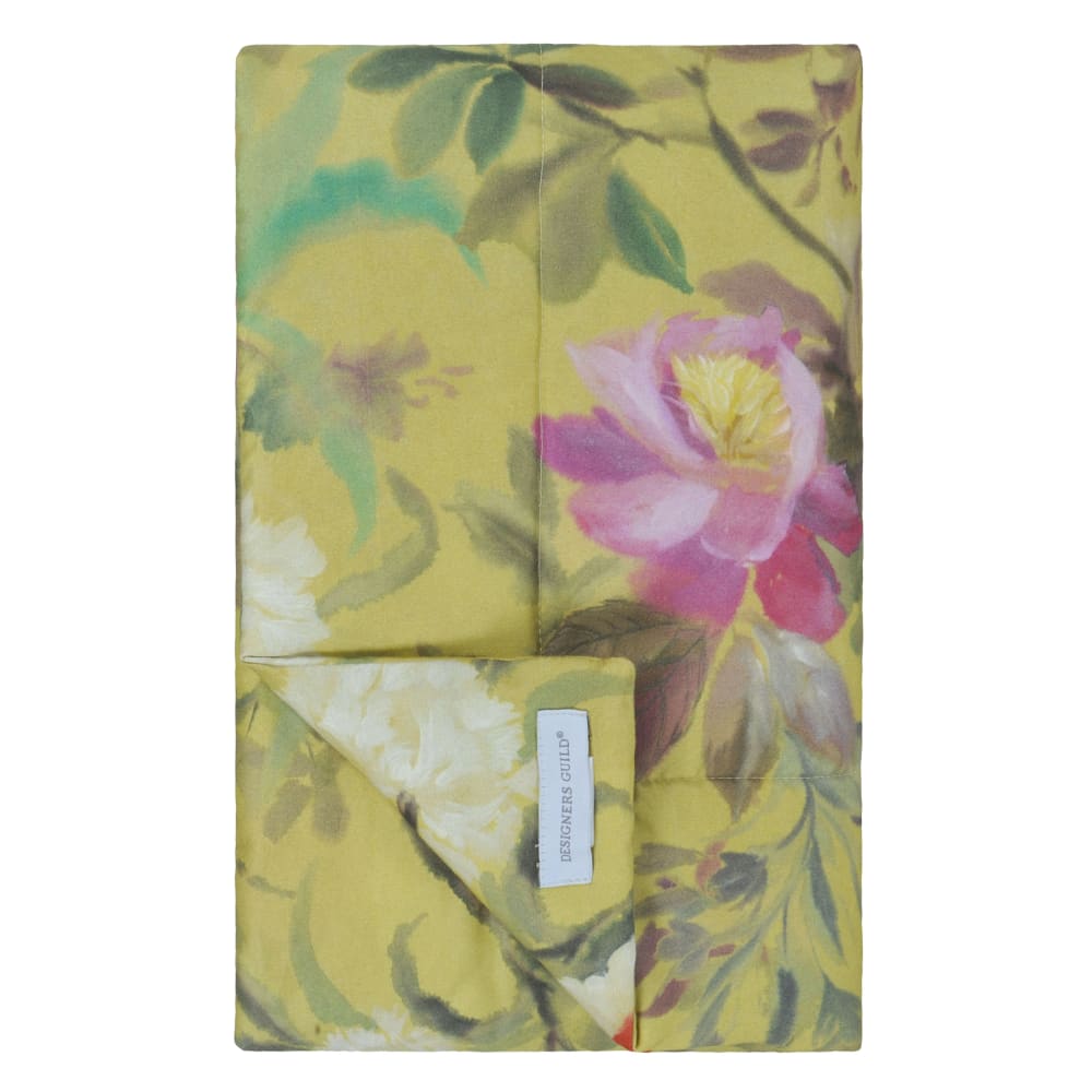 Courtepointe en satin de coton Vert 140x220 - Maisons du Monde