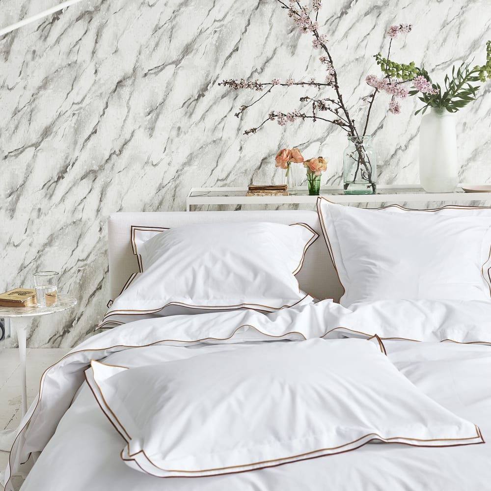 Housse de couette bicolore en coton 140x200