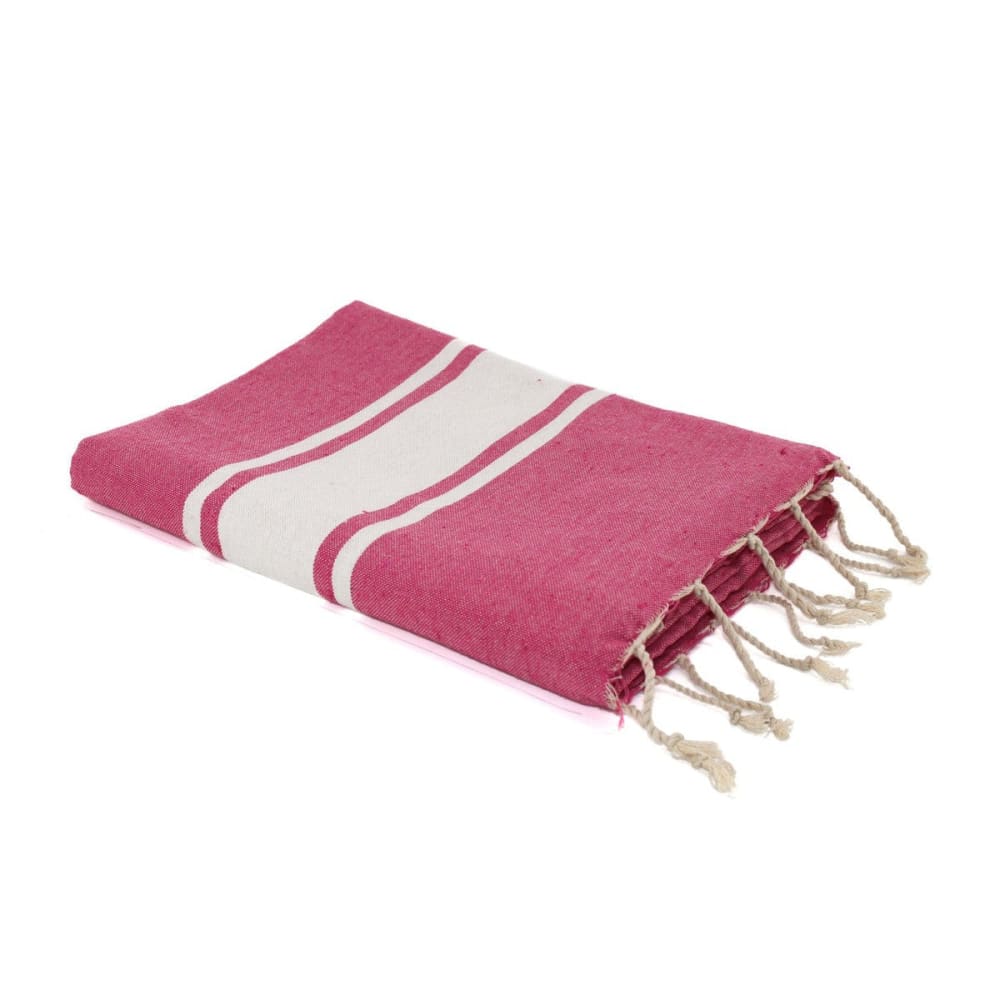 Fouta coton rose fuchsia 100x200