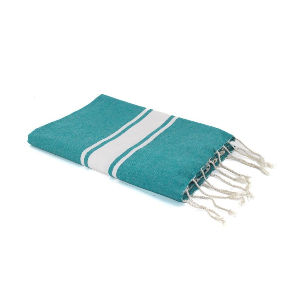 Fouta coton vert canard 100x200