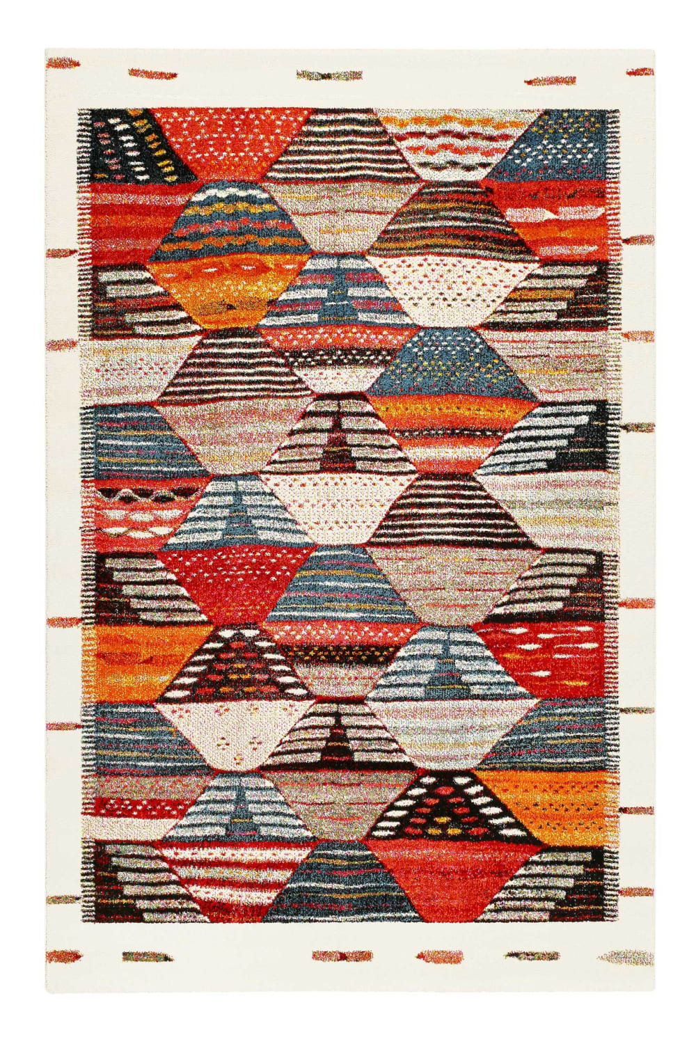 Wecon Home Kurzflor Teppich beige, orange, rot 160x225 style modern Öko-Tex Zertifikat - Pvc - Polyvinlychlorid