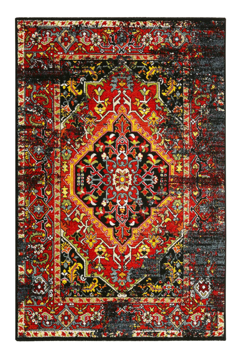 Alfombra multicolor de inspiración neoclásica 170x120