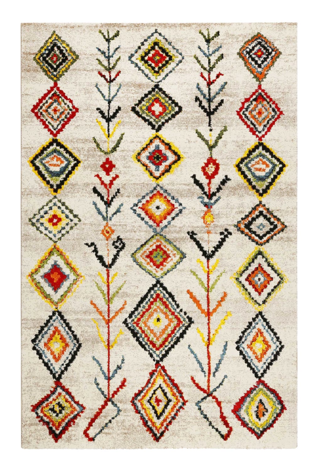 Alfombra multicolor, inspiración bereber, salón, dormitorio 170x120