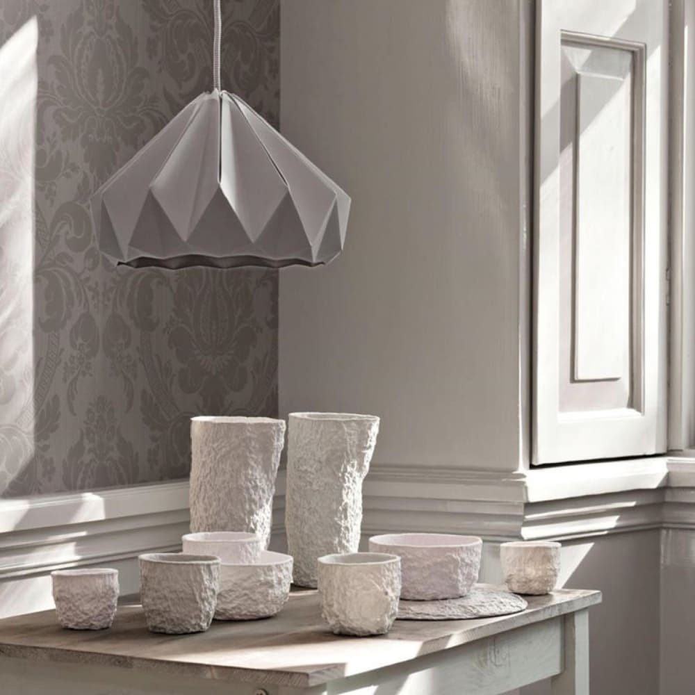 Suspension origami grise 28cm - Maisons du Monde