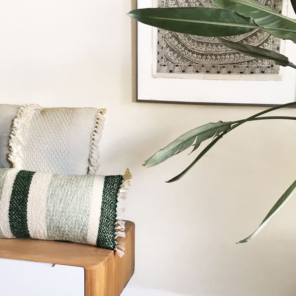 Coussin berbère vert cassé 35x60 - Maisons du Monde
