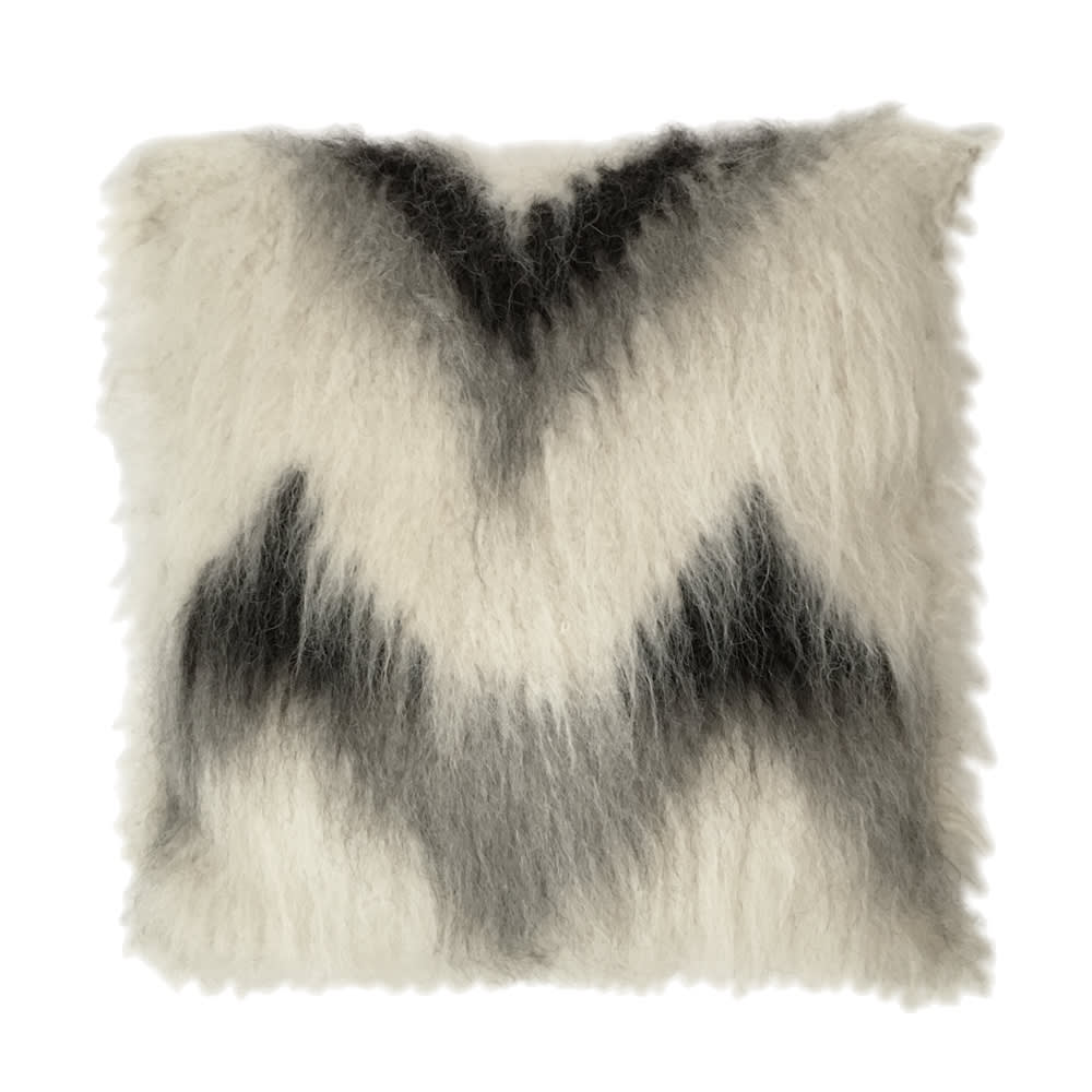 Coussin zigzag 100% laine 50x50