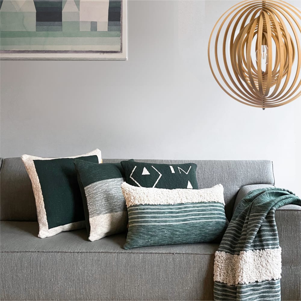 Coussin vert 35x60 - Maisons du Monde