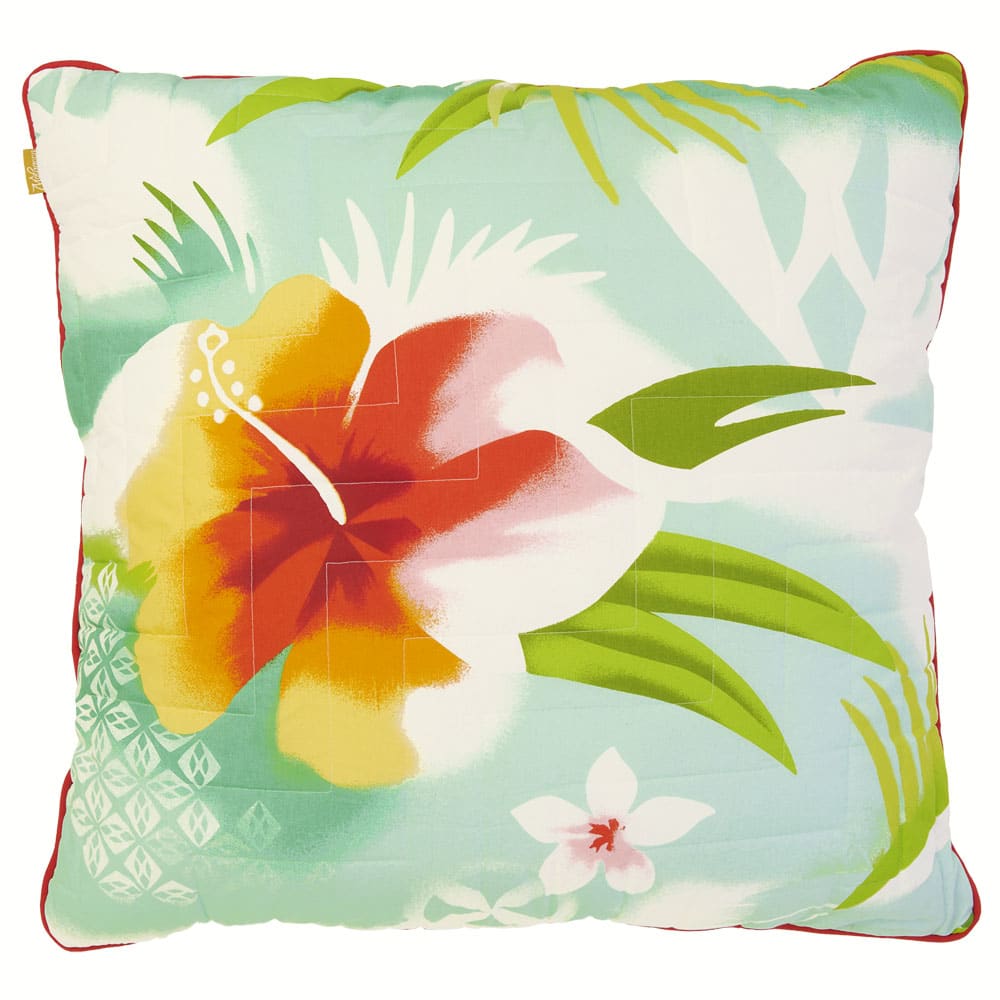 Cojín acolchado de flores coton percale 70x70