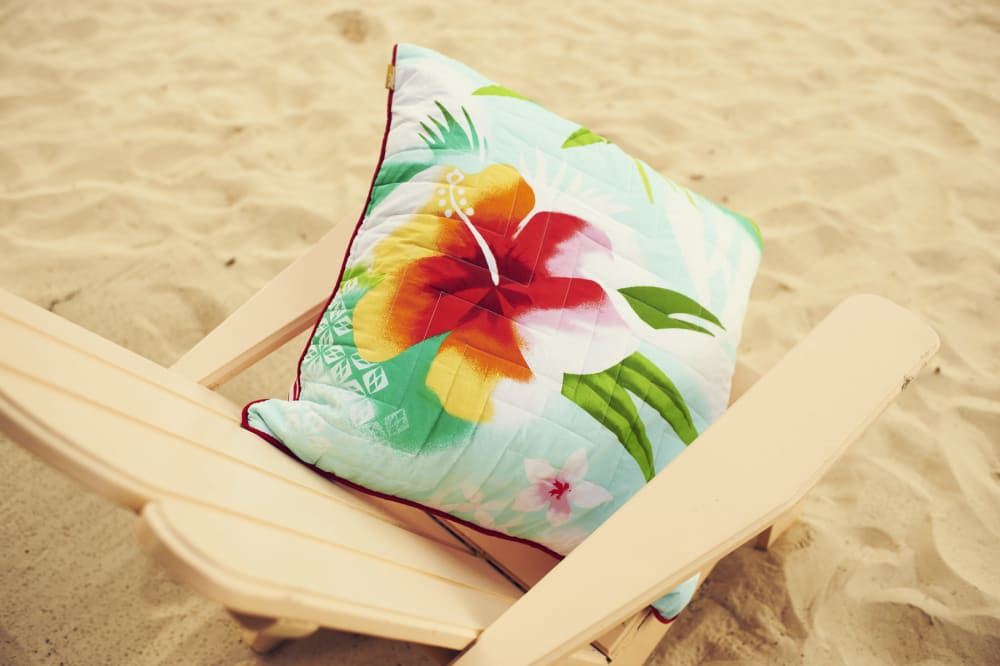 Cojín acolchado de flores coton percale 70x70 - Maisons du Monde