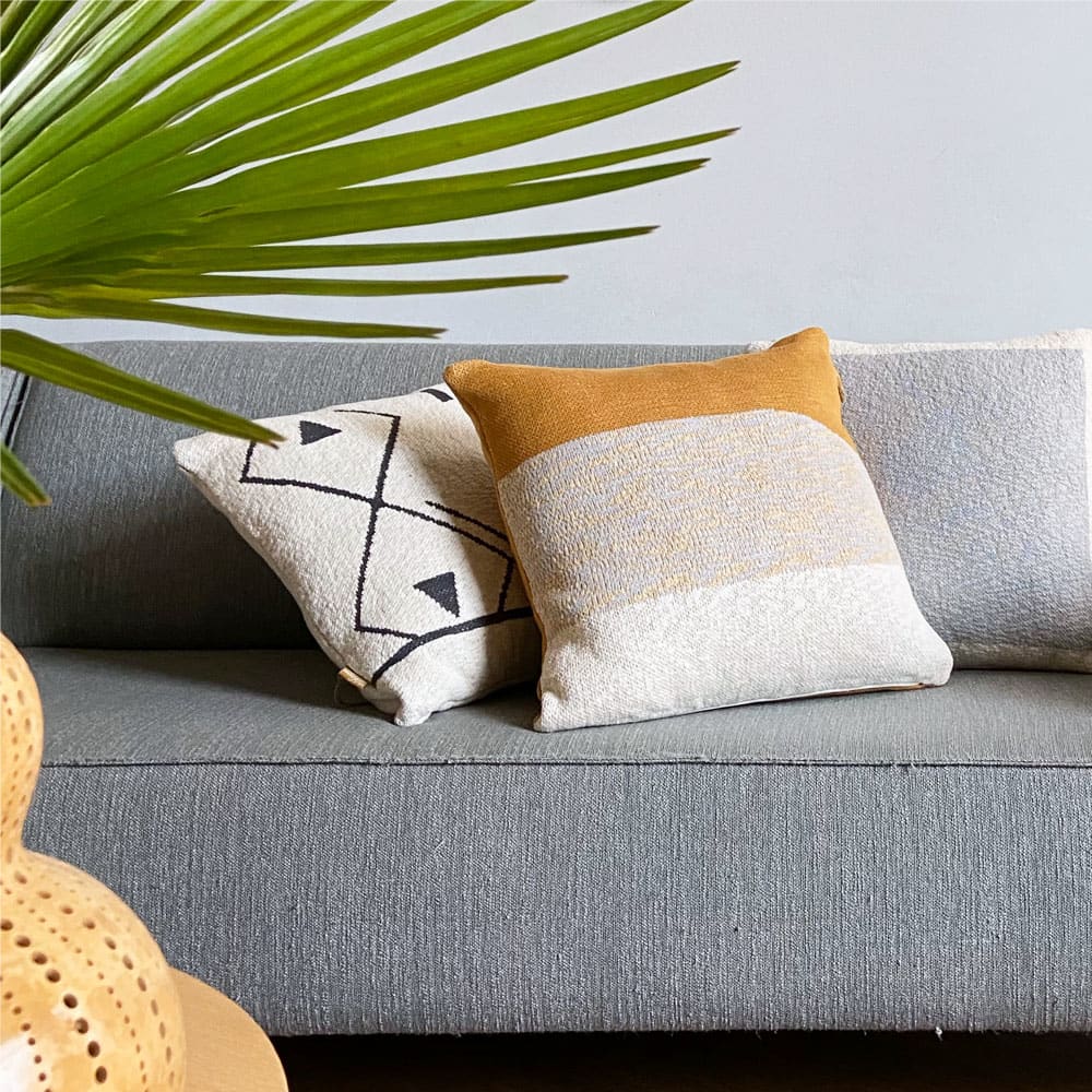 Coussin Sunset jaune 50x50 - Maisons du Monde