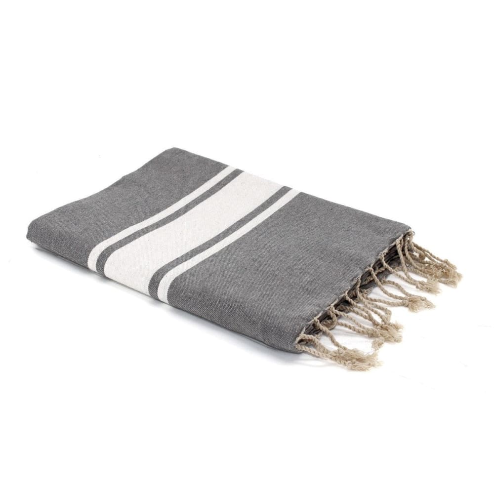 Fouta coton 100x200 gris moyen