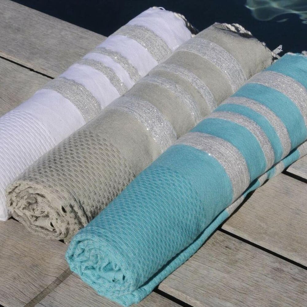 Bienenwaben-fouta aus Baumwolle 100x200 - Maisons Du Monde