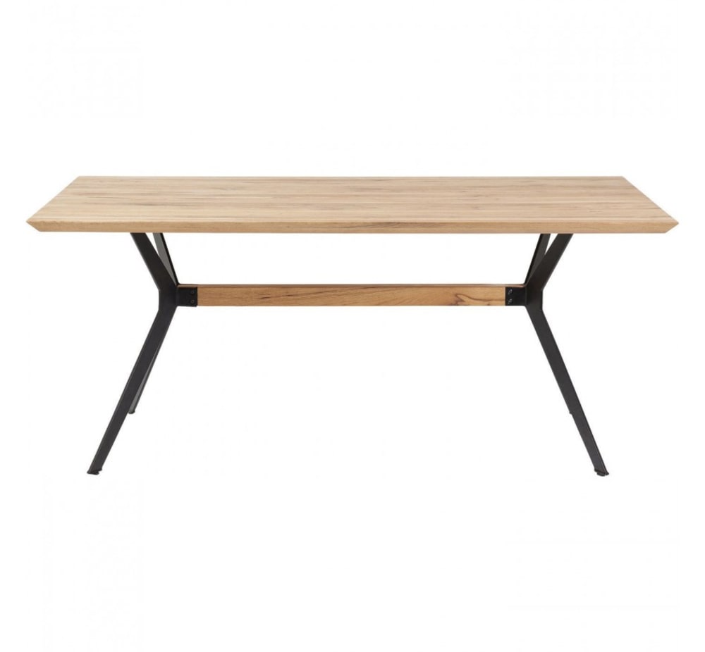 Kare Design Esstisch für 10 Personen aus Eiche-Massivholz, braun, L220cm style industrial - -