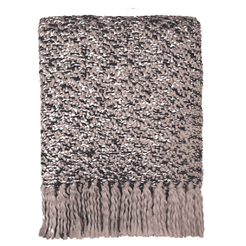 Manta rosa malva acrílico 125x150 - Maisons du Monde