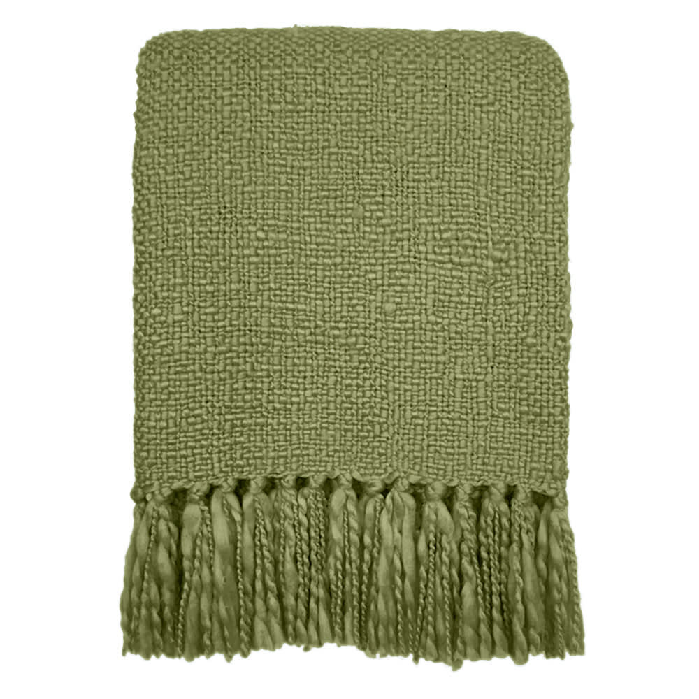 Plaid vert jungle foncé 125x150 - Maisons du Monde