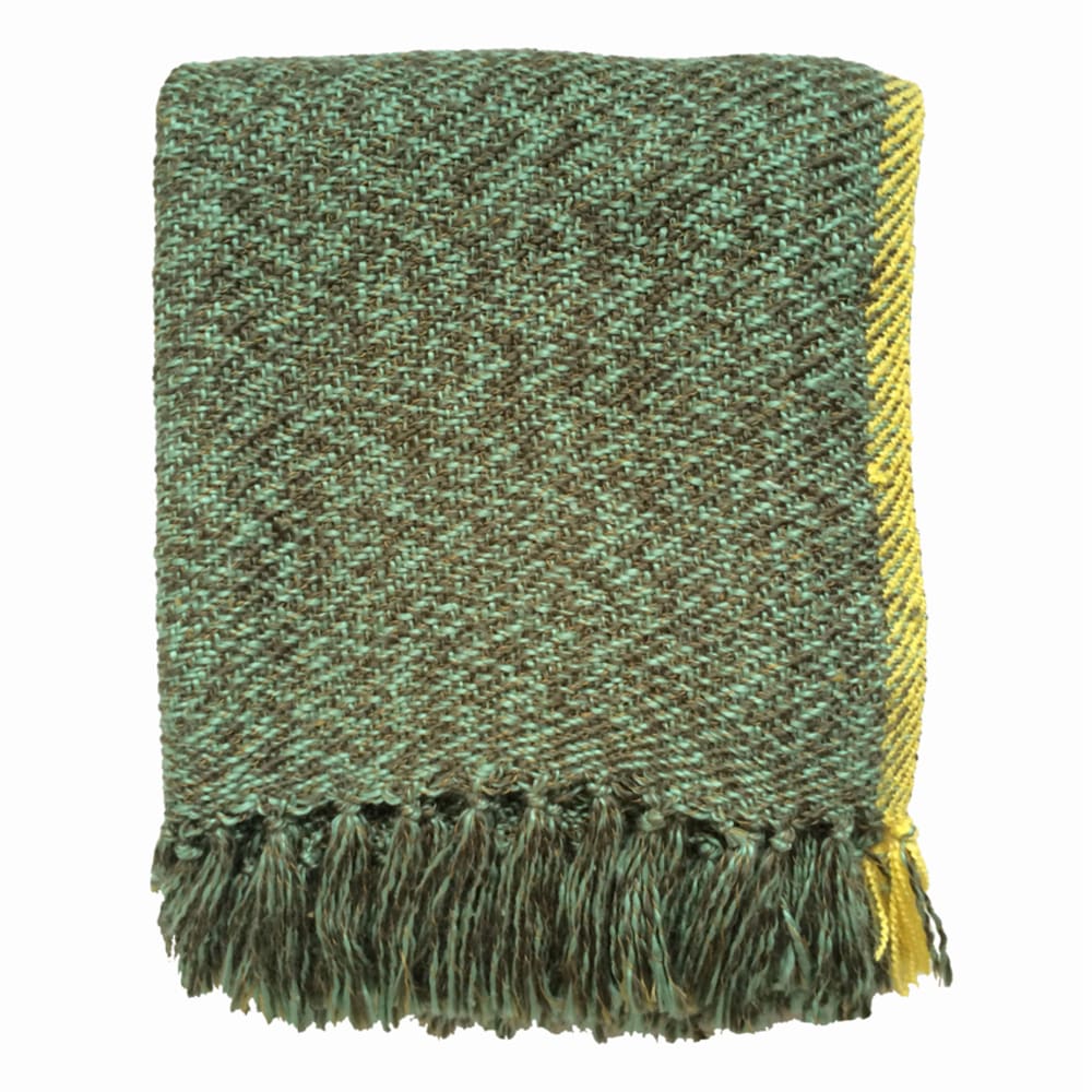 Manta verde oliva acrílico 125x150 - Maisons du Monde