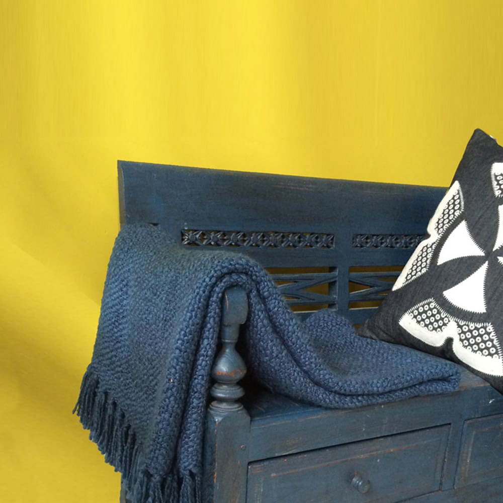 Plaid indigo 125x150