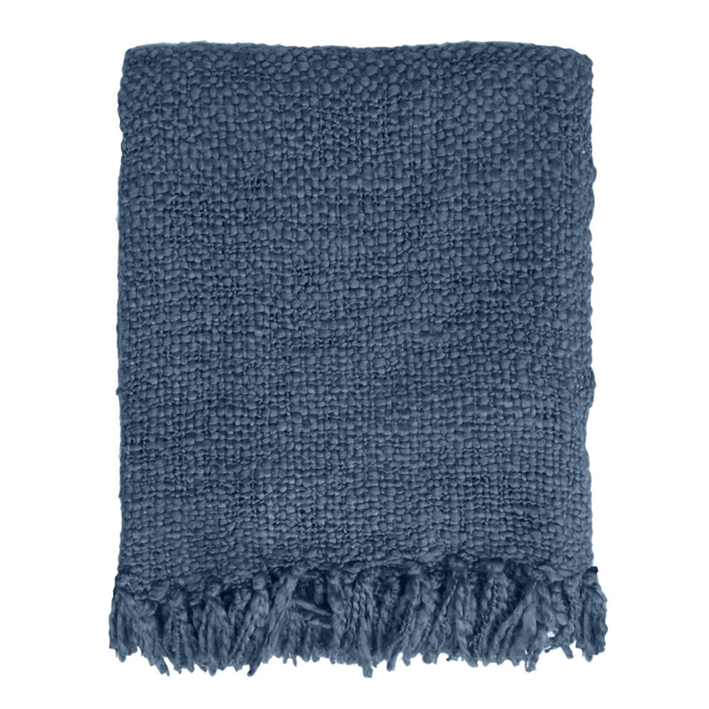 Plaid indigo 125x150 - Maisons du Monde